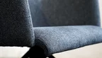 Dreh Essstuhl, Detailansicht vom Stoffbezug