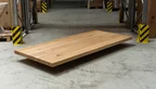Aufgedoppelte Eiche Tischplatte 6cm astig nach Maß