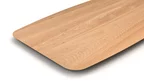 Massivholzplatte aus weitgehend astfreier Buche in Bootsform