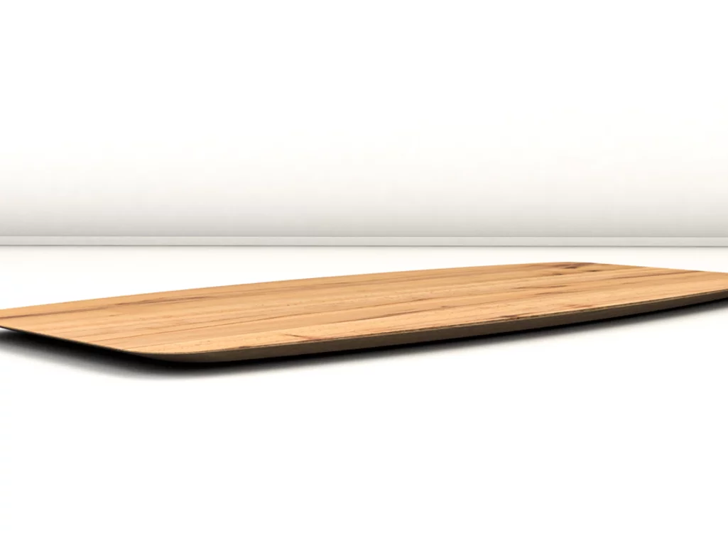 Kernbuche Tischplatte massiv auf Maß mit Astanteil